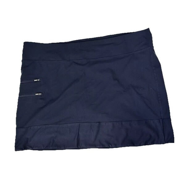 Athleta 18” Golf Skort Navy Blue Zip Pockets Plus Sz 1X Tennis Athleisure Sports - Picture 1 of 9